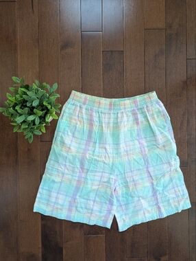 PASTEL GINGHAM PLAID VINTAGE Y2K SHORTS